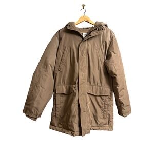 Old Navy Men's Tan‎ Sherpa Lined Hooded Parka Jacket Size Large